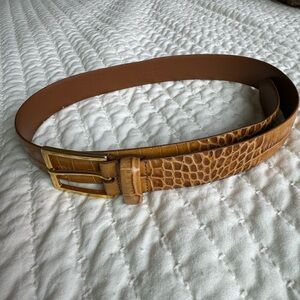 Anderson’s Italian Leather tan croc belt